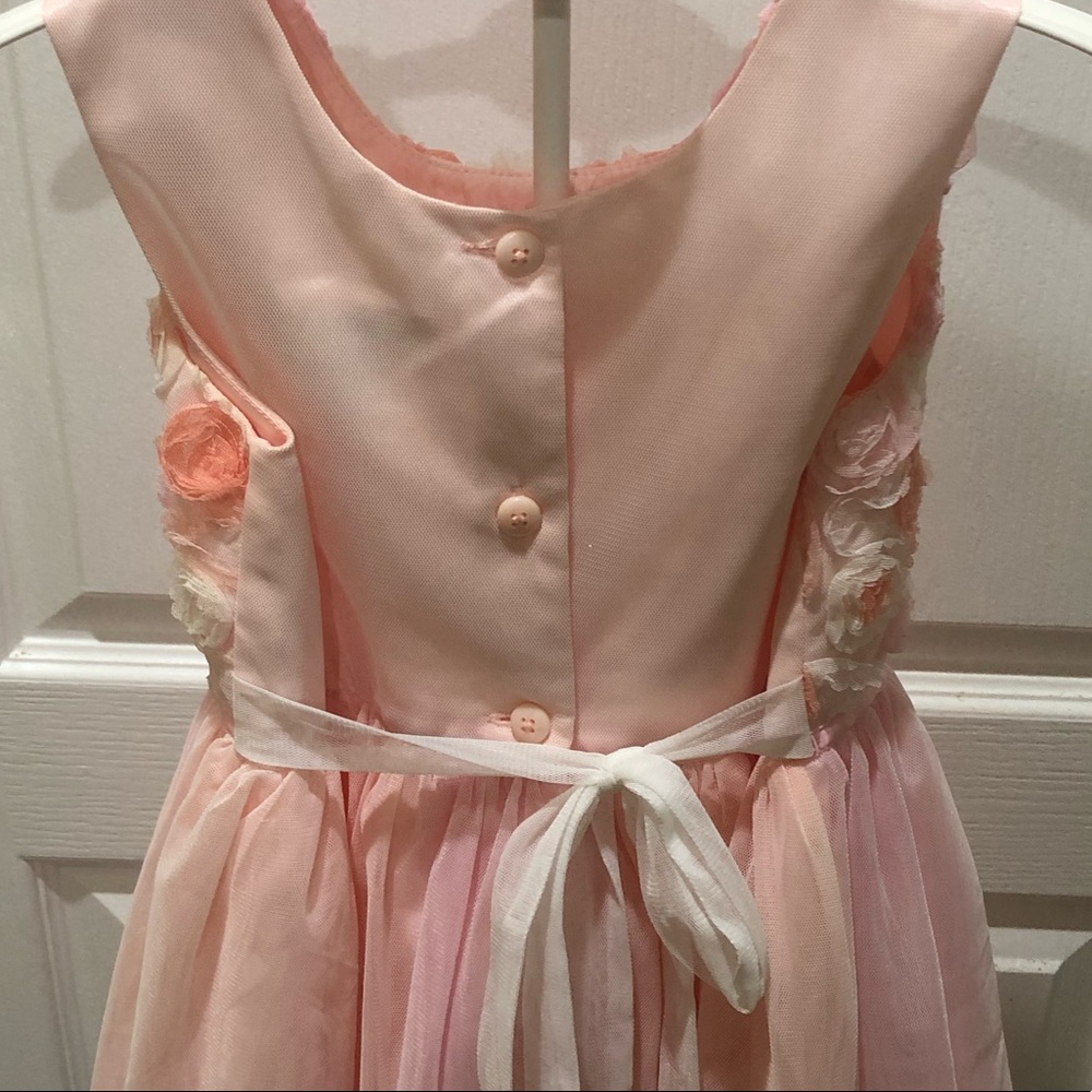 Jona Michelle Pink Dress with Floral top girls’ size 5- $15 - Picture 6 of 7